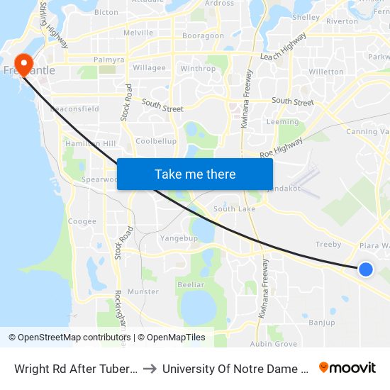 Wright Rd After Tuberose Rd to University Of Notre Dame Australia map