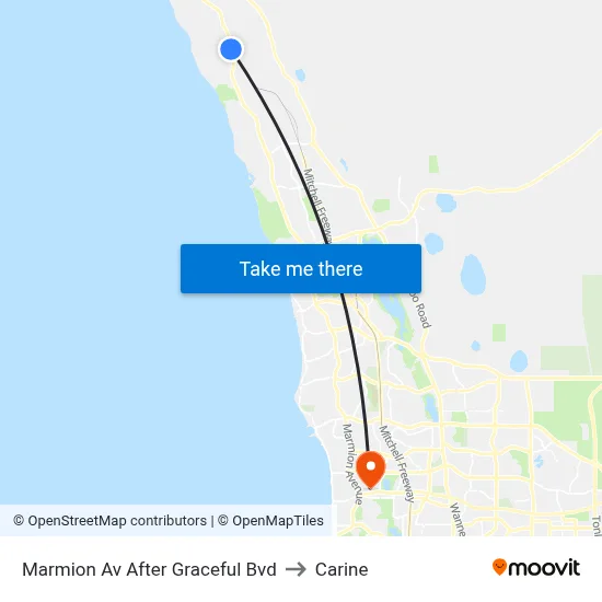 Marmion Av After Graceful Bvd to Carine map