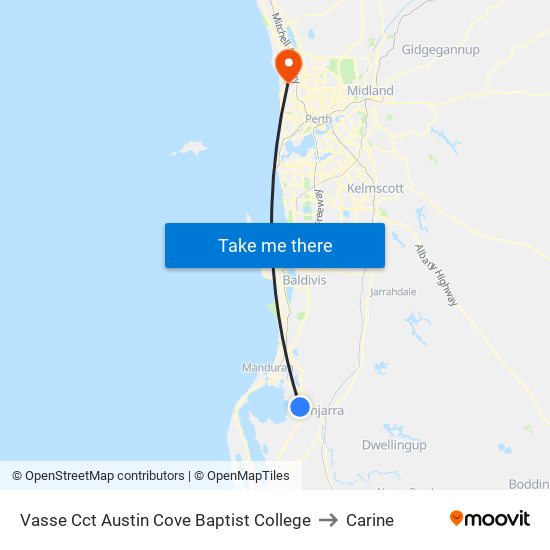 Vasse Cct Austin Cove Baptist College to Carine map