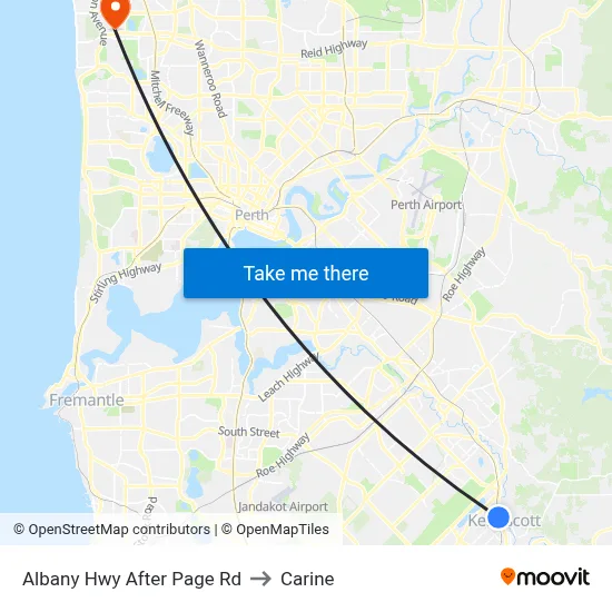 Albany Hwy After Page Rd to Carine map