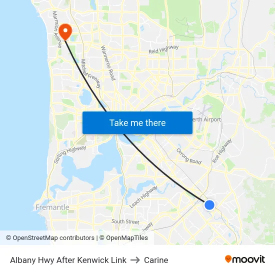 Albany Hwy After Kenwick Link to Carine map