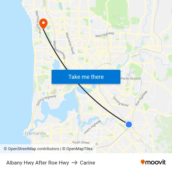 Albany Hwy After Roe Hwy to Carine map