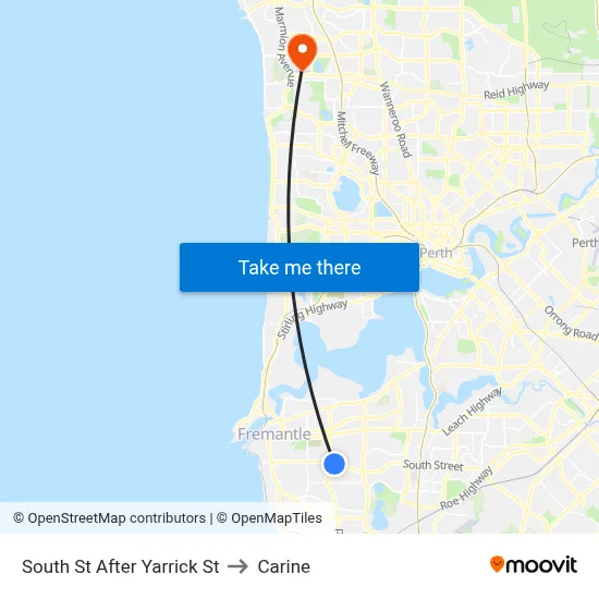 South St After Yarrick St to Carine map
