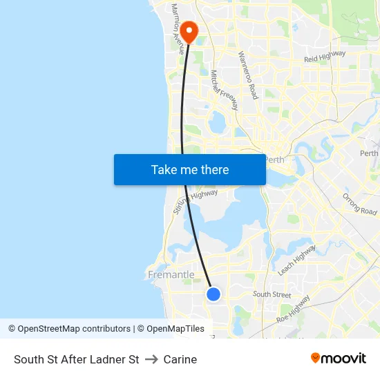 South St After Ladner St to Carine map
