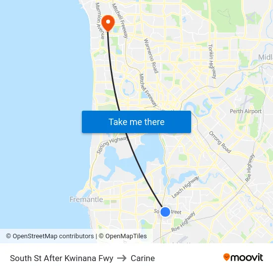 South St After Kwinana Fwy to Carine map
