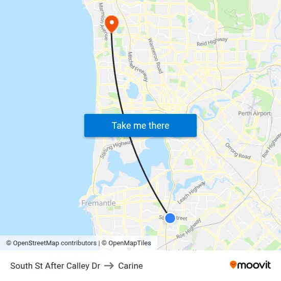 South St After Calley Dr to Carine map