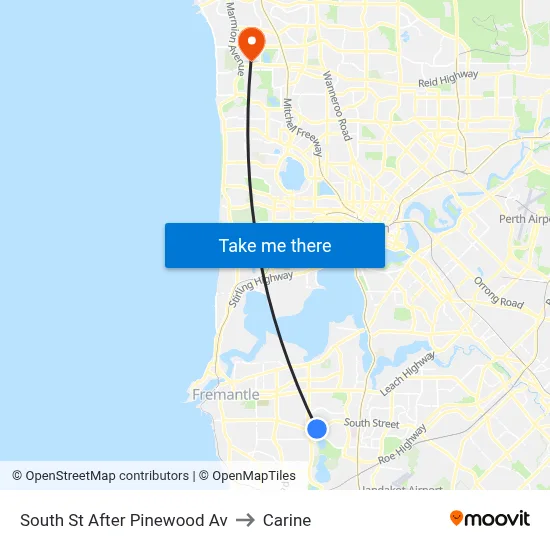 South St After Pinewood Av to Carine map