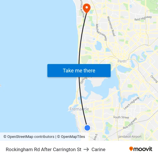 Rockingham Rd After Carrington St to Carine map