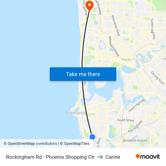 Rockingham Rd - Phoenix Shopping Ctr to Carine map
