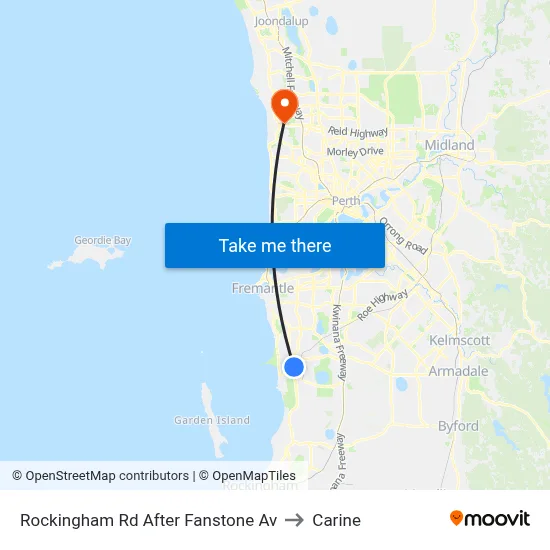Rockingham Rd After Fanstone Av to Carine map