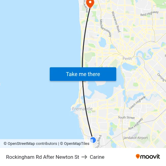 Rockingham Rd After Newton St to Carine map