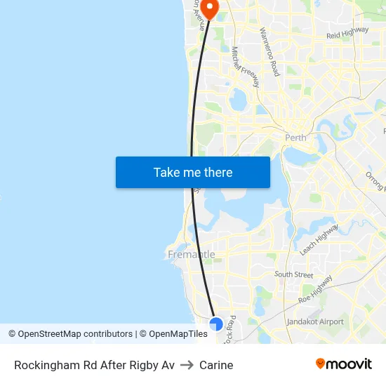 Rockingham Rd After Rigby Av to Carine map