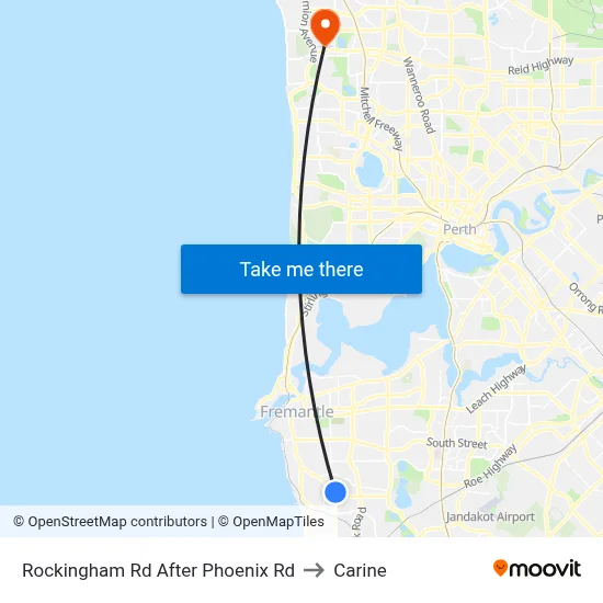Rockingham Rd After Phoenix Rd to Carine map