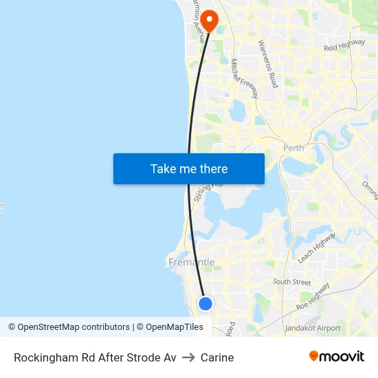 Rockingham Rd After Strode Av to Carine map