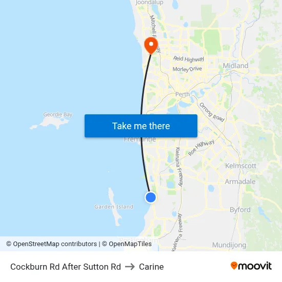 Cockburn Rd After Sutton Rd to Carine map