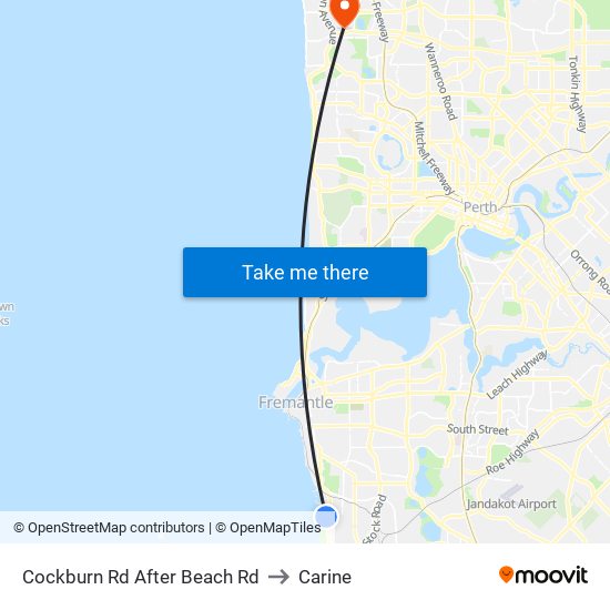 Cockburn Rd After Beach Rd to Carine map