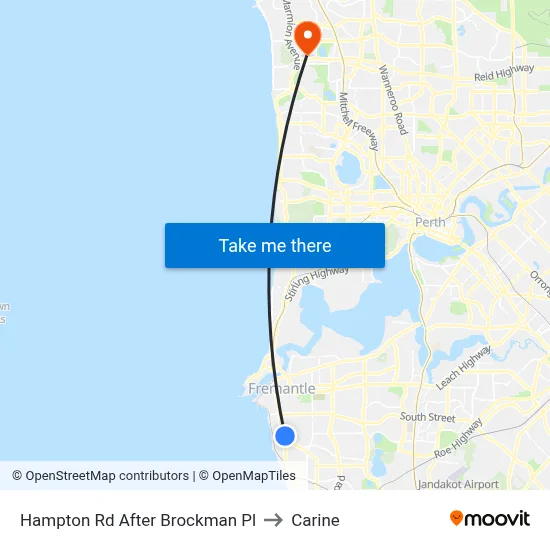 Hampton Rd After Brockman Pl to Carine map