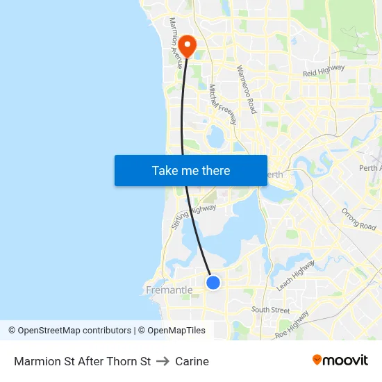Marmion St After Thorn St to Carine map