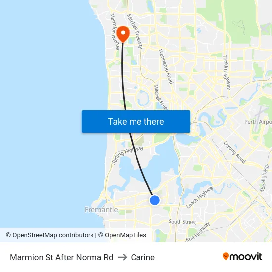 Marmion St After Norma Rd to Carine map