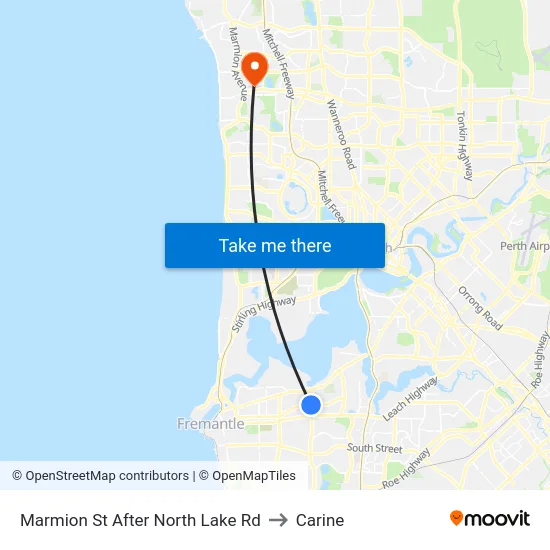 Marmion St After North Lake Rd to Carine map