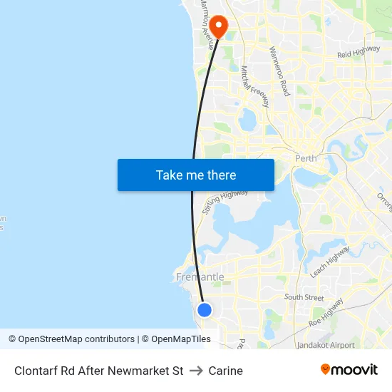 Clontarf Rd After Newmarket St to Carine map