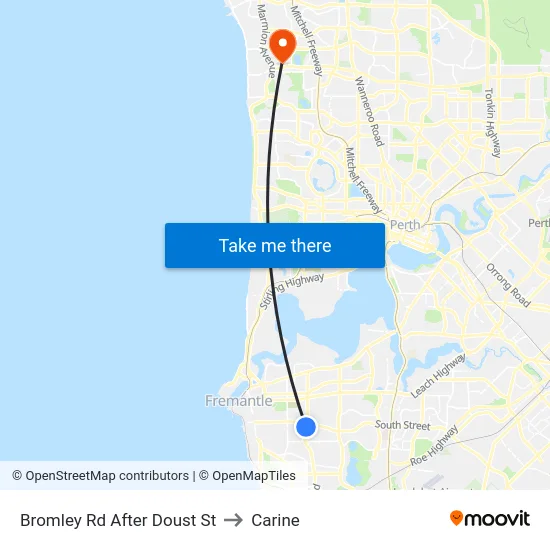 Bromley Rd After Doust St to Carine map
