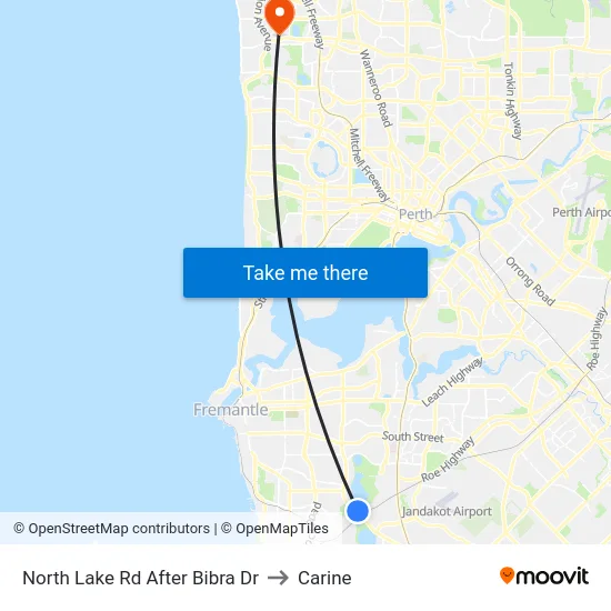 North Lake Rd After Bibra Dr to Carine map