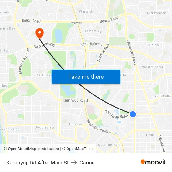 Karrinyup Rd After Main St to Carine map