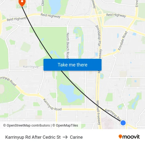 Karrinyup Rd After Cedric St to Carine map