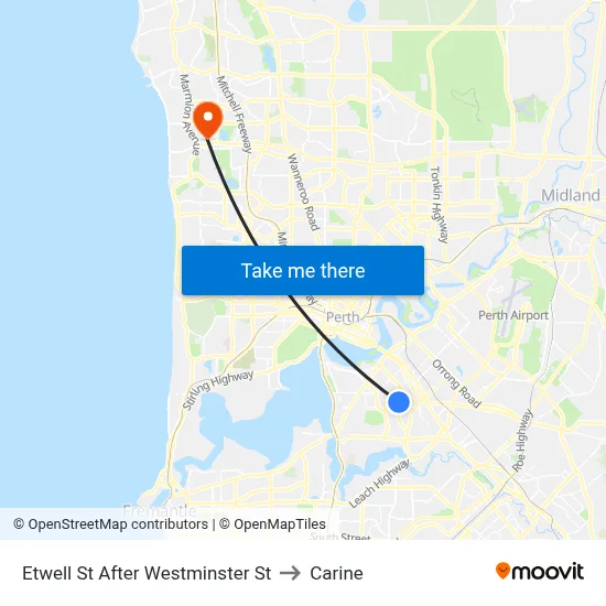 Etwell St After Westminster St to Carine map