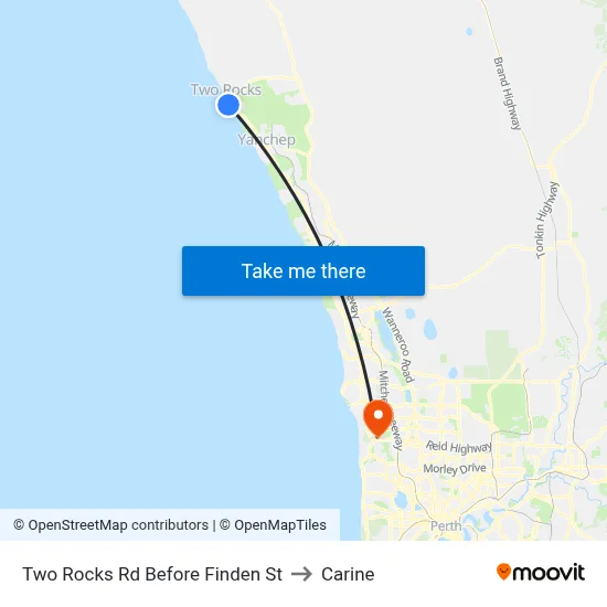 Two Rocks Rd Before Finden St to Carine map