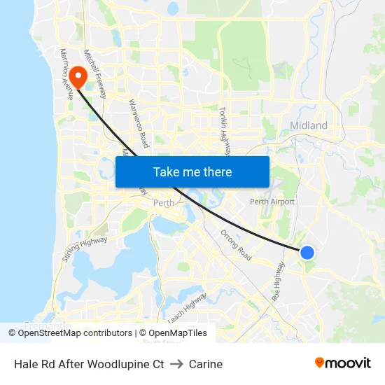 Hale Rd After Woodlupine Ct to Carine map