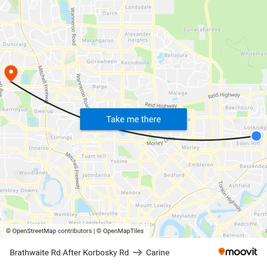 Brathwaite Rd After Korbosky Rd to Carine map