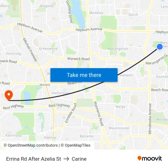 Errina Rd After Azelia St to Carine map