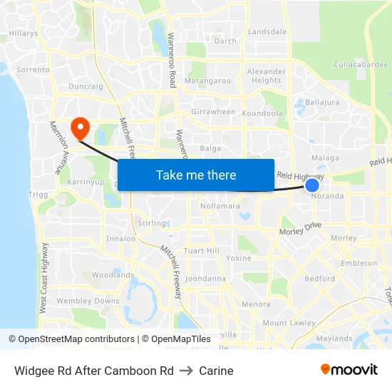 Widgee Rd After Camboon Rd to Carine map