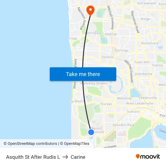 Asquith St After Rudis L to Carine map