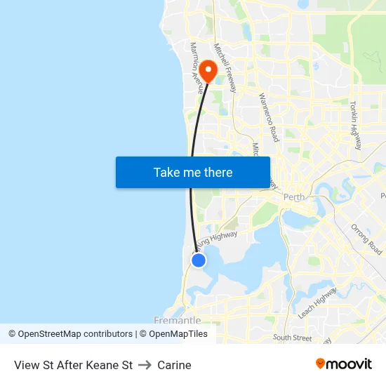 View St After Keane St to Carine map