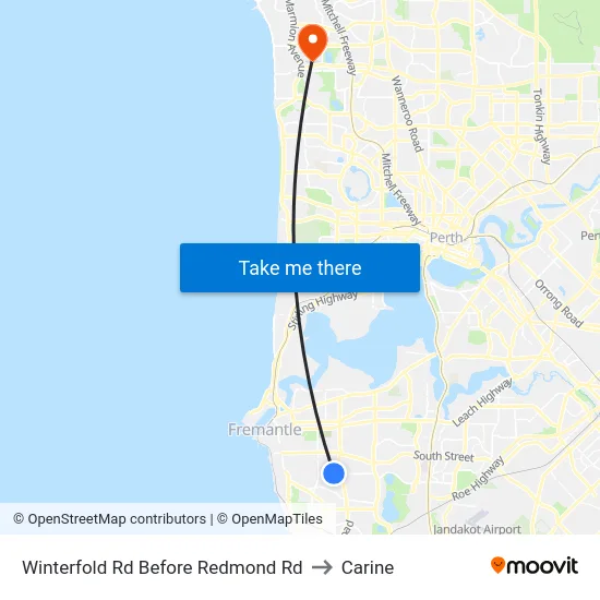 Winterfold Rd Before Redmond Rd to Carine map