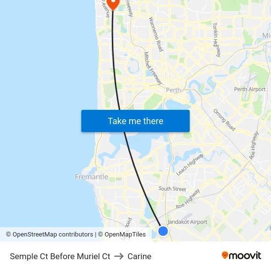 Semple Ct Before Muriel Ct to Carine map