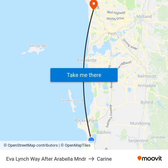 Eva Lynch Way After Arabella Mndr to Carine map