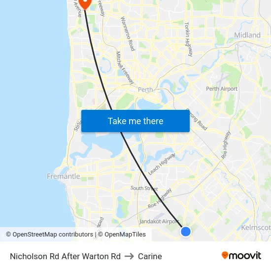Nicholson Rd After Warton Rd to Carine map