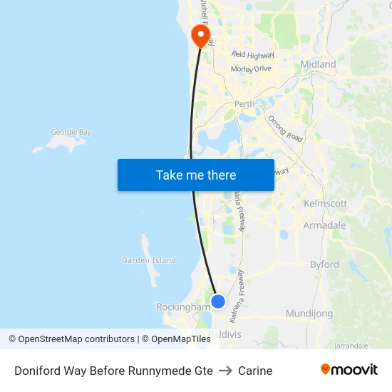 Doniford Way Before Runnymede Gte to Carine map