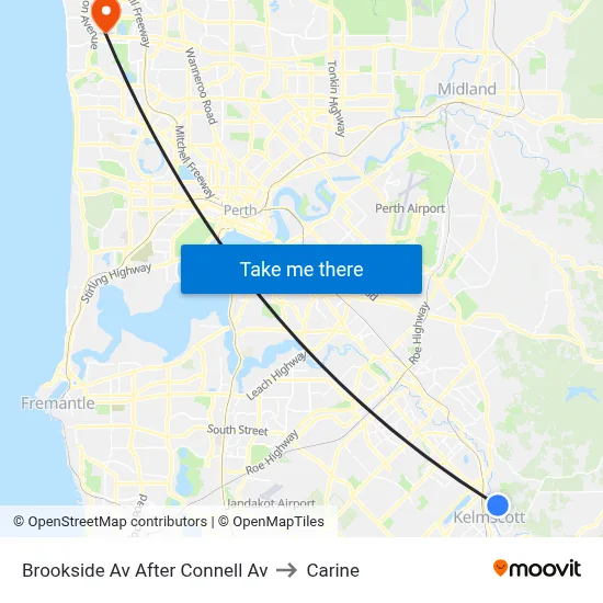 Brookside Av After Connell Av to Carine map