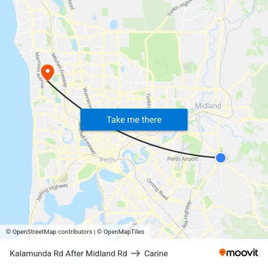Kalamunda Rd After Midland Rd to Carine map