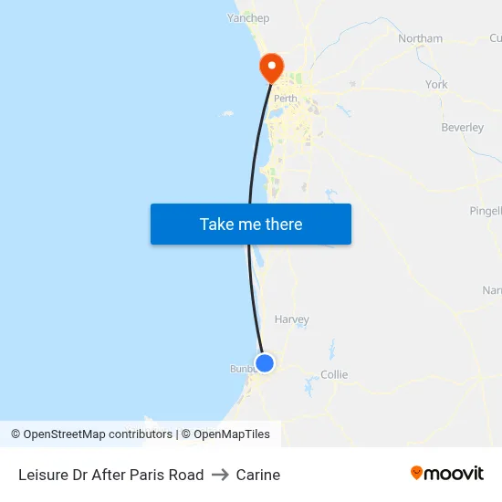 Leisure Dr After Paris Road to Carine map