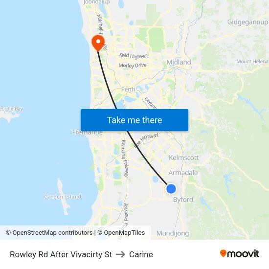 Rowley Rd After Vivacirty St to Carine map