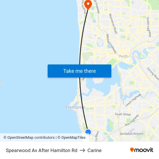 Spearwood Av After Hamilton Rd to Carine map