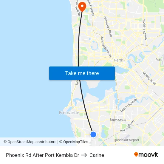 Phoenix Rd After Port Kembla Dr to Carine map