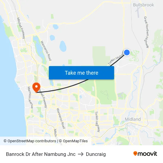 Banrock Dr After Nambung Jnc to Duncraig map