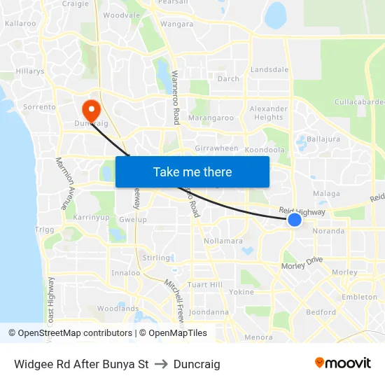 Widgee Rd After Bunya St to Duncraig map